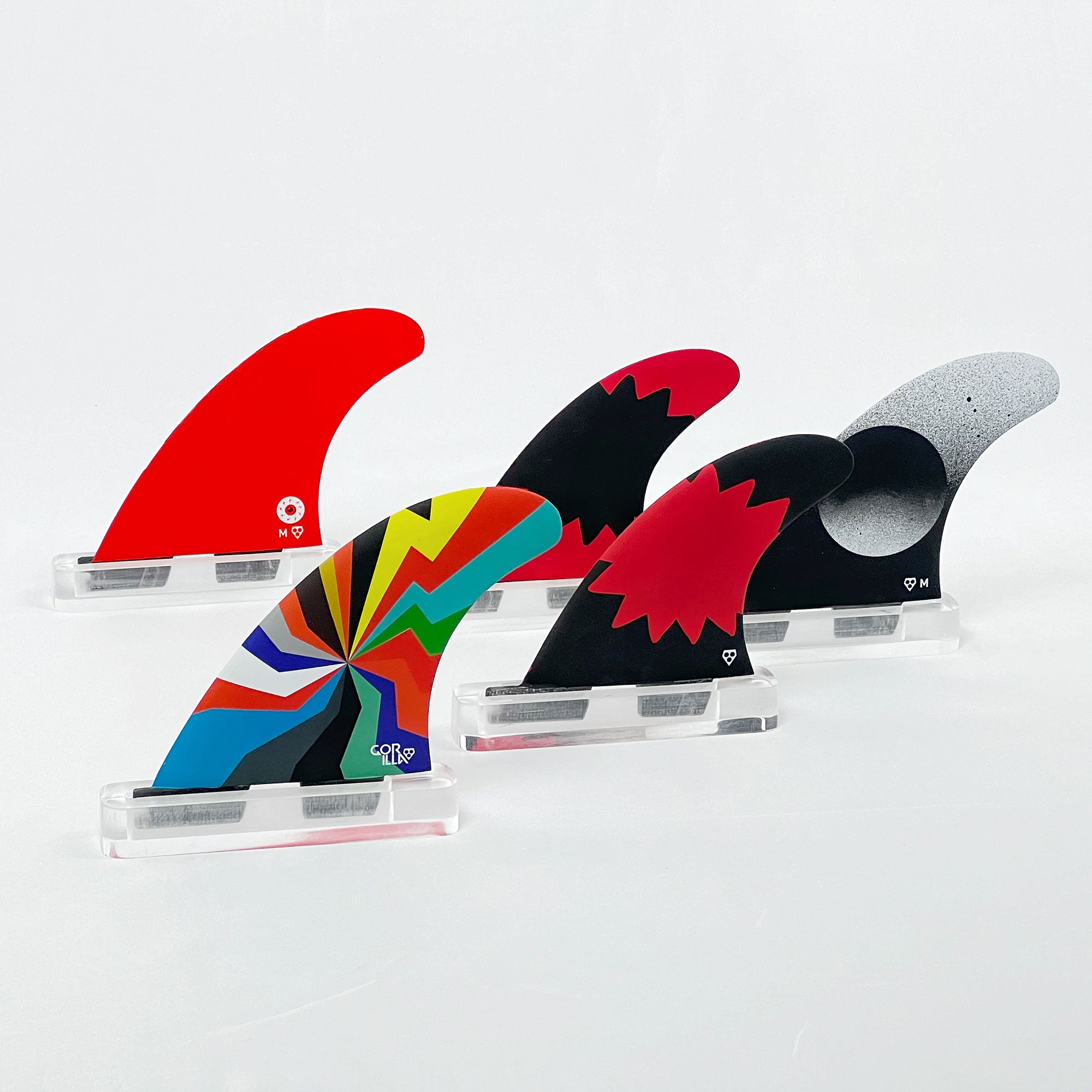 Gorilla FCS II Darkside Hyper Blam Medium Triquad  Fins