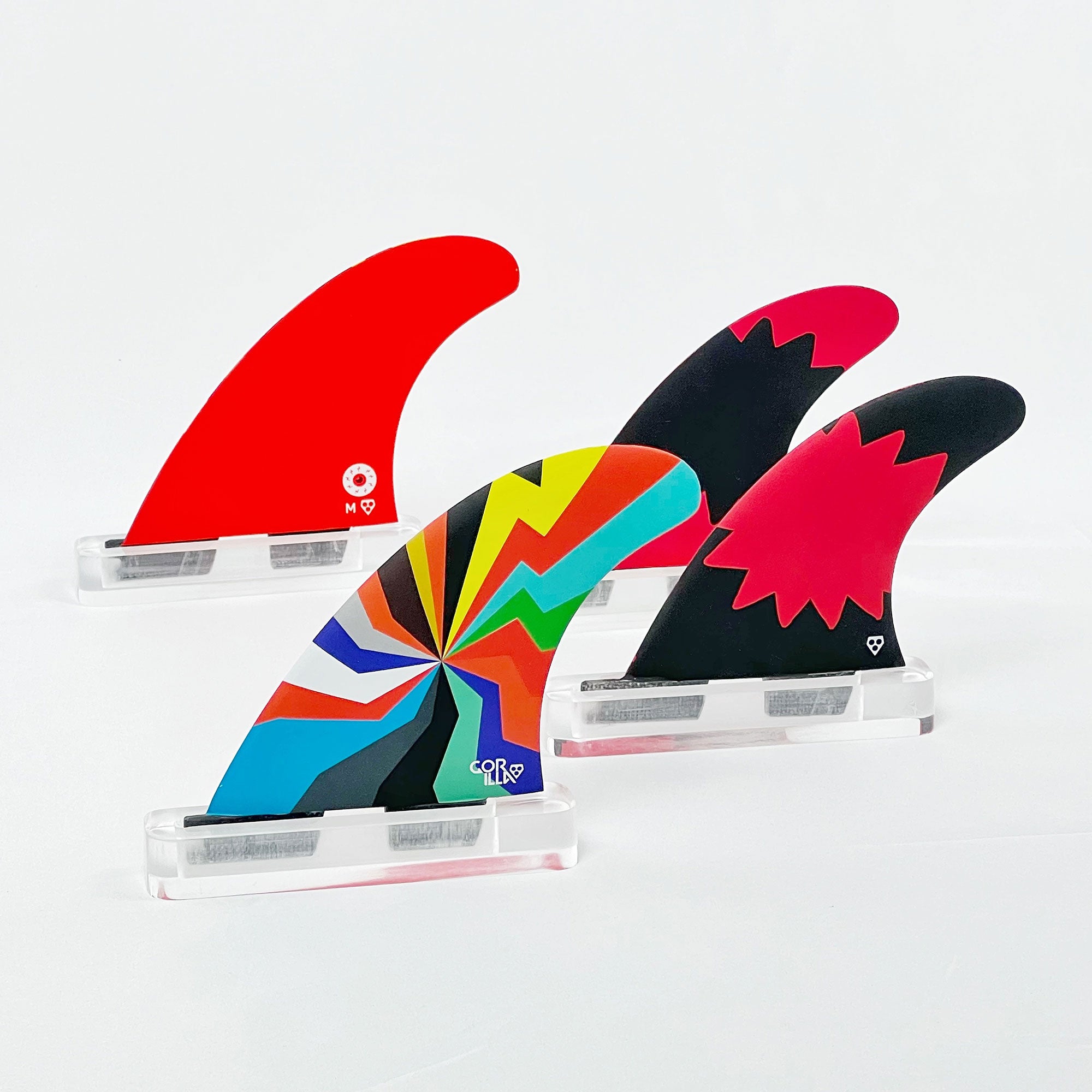 Gorilla FCS II Darkside Hyper Blam Medium Triquad  Fins