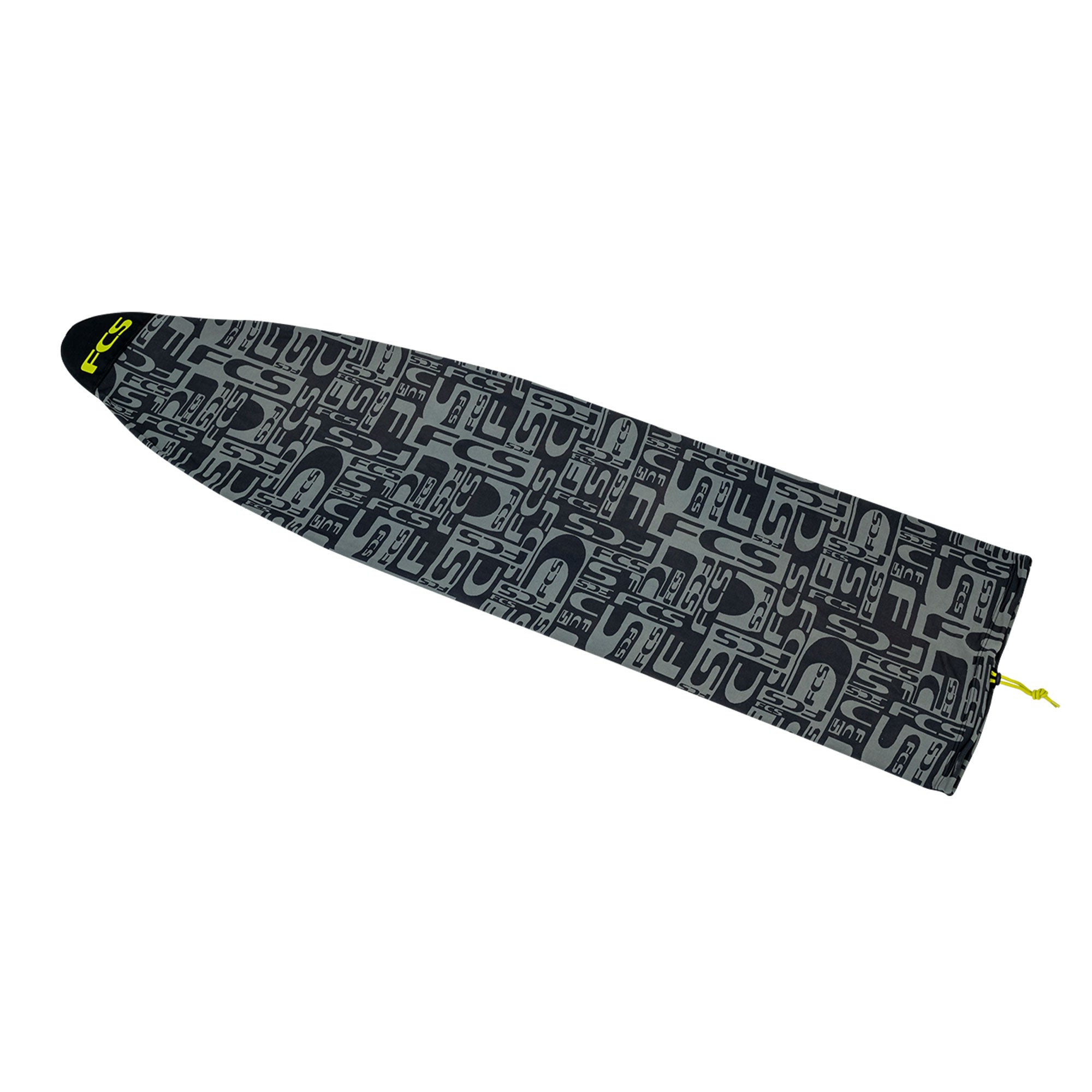 FCS Stretch Longboard Cover - Monogram Coal Lime