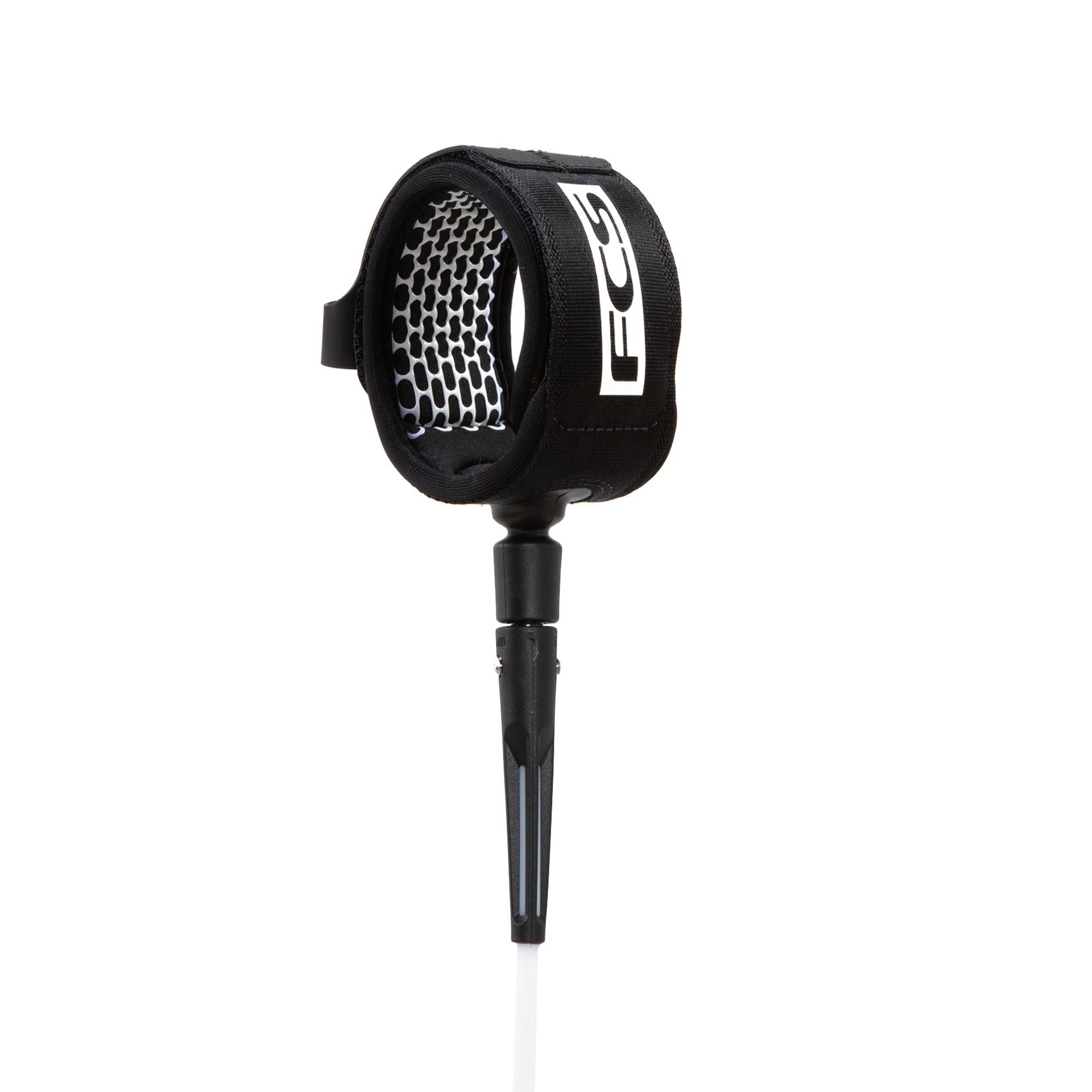 FCS Essential Leash - All Round Black White - Junglesurf Store - Bali - Indonesia