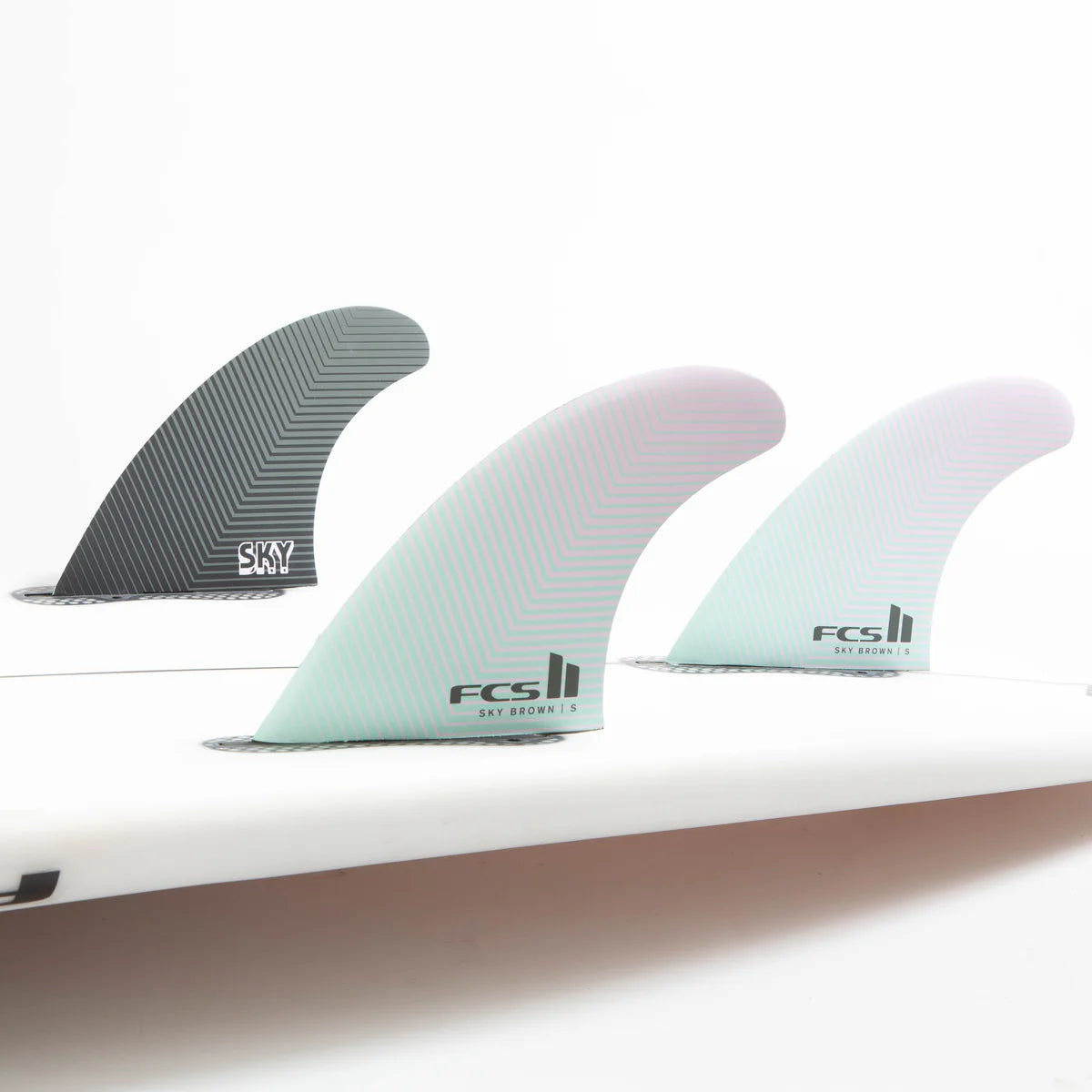 FCS II SKY BROWN TRI FIN SET Seafoam/Lavender - Jungle Surf Store - Bali - Indonesia