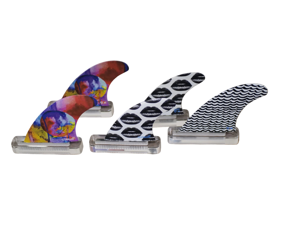 Gorilla FCS II Eat Sleep Wave Repeat Medium Tri-Quad Fins — Jungle