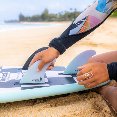 FCS II SKY BROWN TRI FIN SET Seafoam/Lavender - Jungle Surf Store - Bali - Indonesia