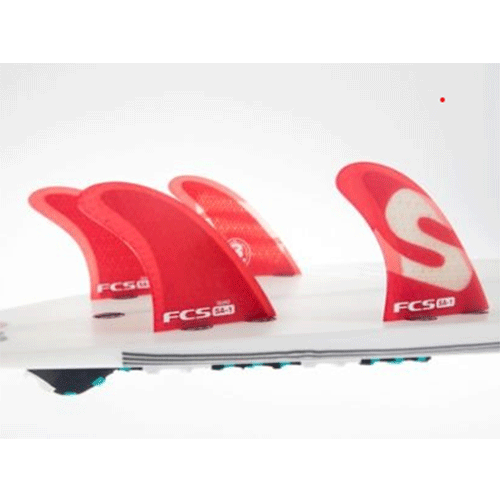 FCS SA PC Red Quad Fin Set - Jungle Surf Store - Bali Indonesia