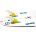 FCS II Yellow White Clear Carver PC Medium Quad Rear Fins - Jungle Surf Store - Bali Indonesia