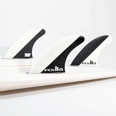 FCS II Mick Fanning Large Black White Thruster Fins - Jungle Surf Store - Bali - Indonesia