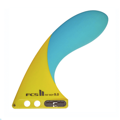 FCS II Blue and Yellow Fatboy PG Longboard Fin - Jungle Surf Store - Bali Indoneisa