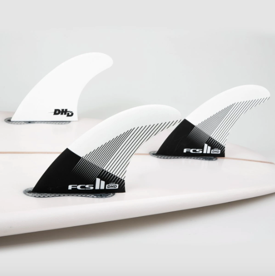 FCS II Black and White Darren Handley PC Thruster Fins In Surfboard - Jungle Surf Store - Bali Indonesia
