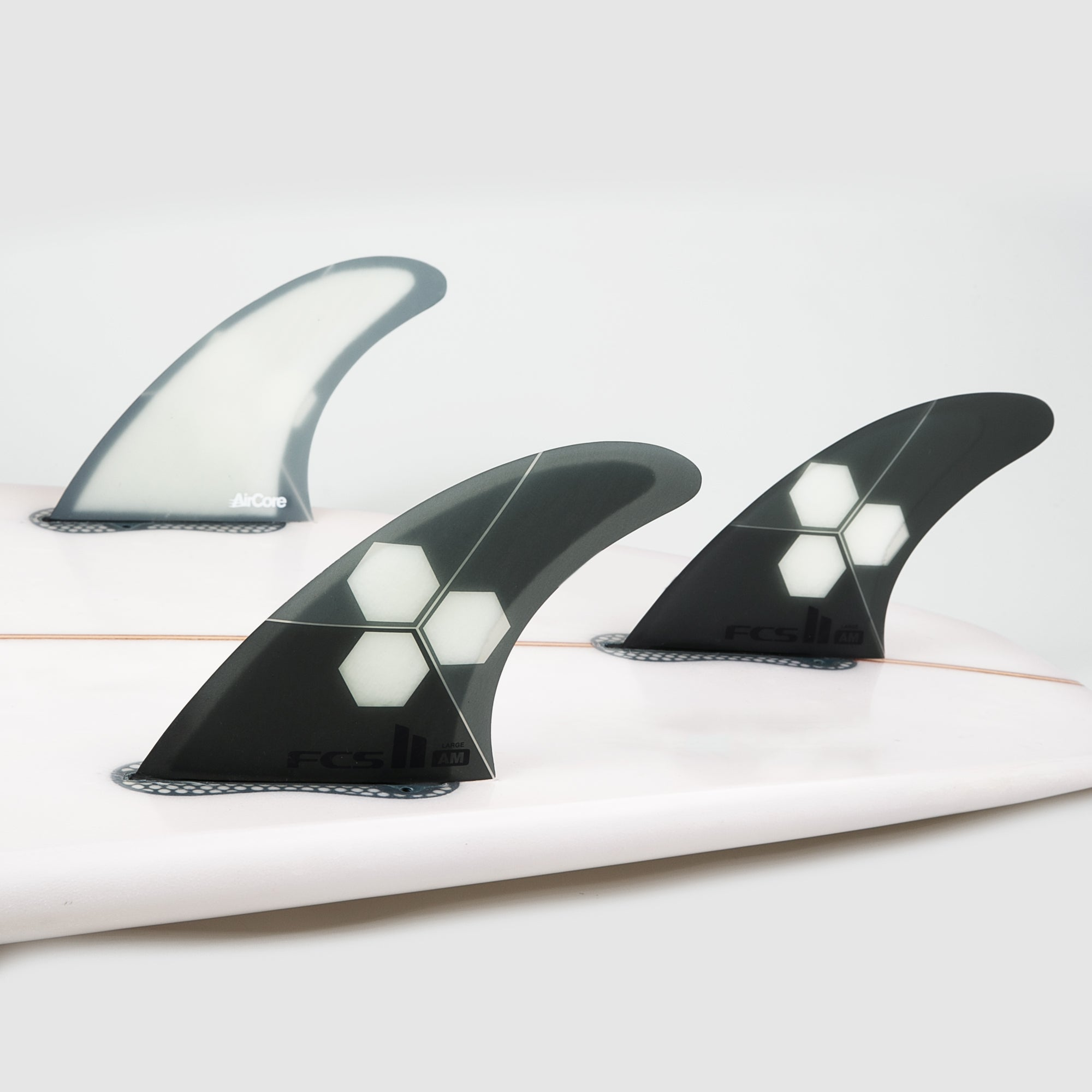 FCS II Grey Al Merrick PC AirCore Thruster Fins In Surfboard - Jungle Surf Store -Bali Indonesia