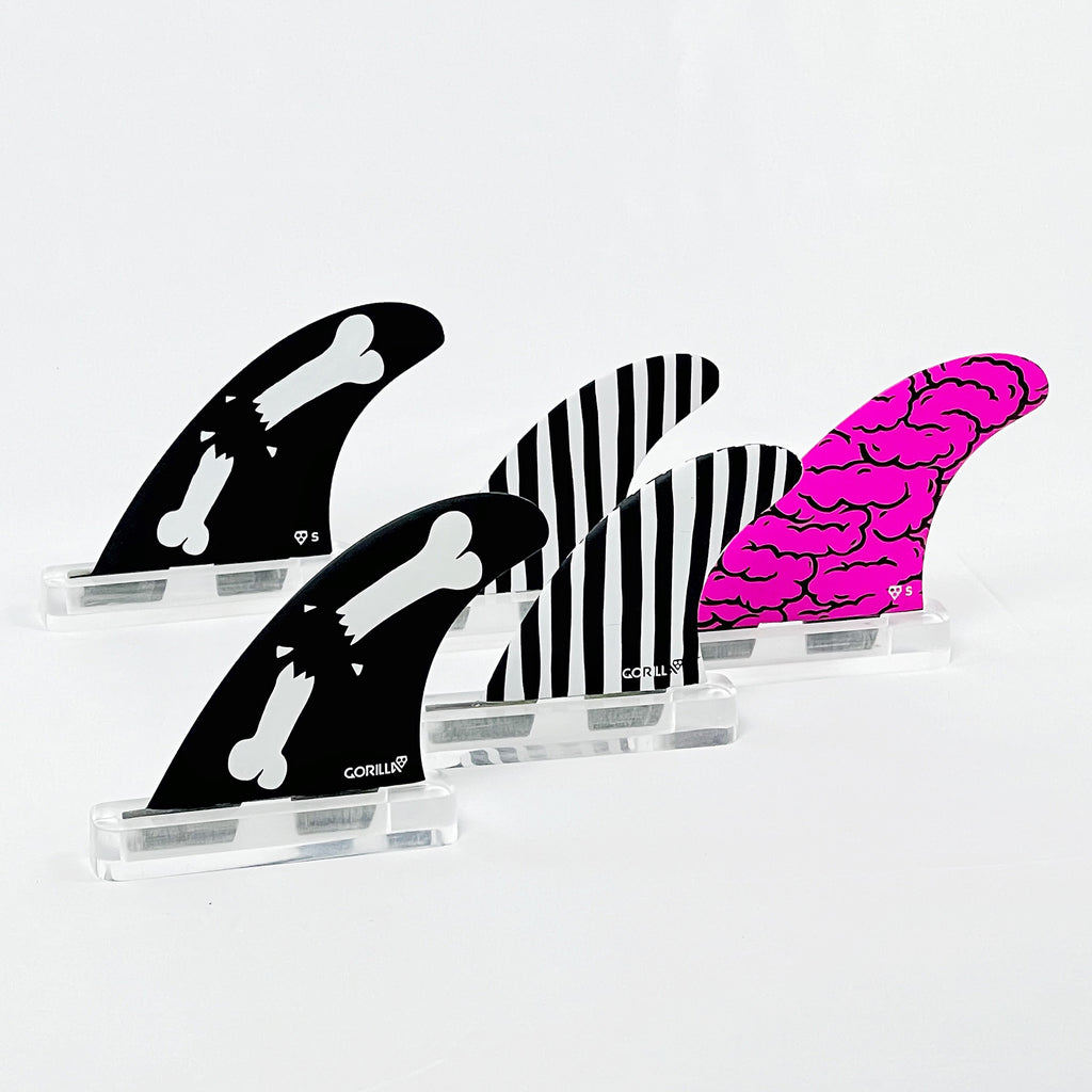 Gorilla FCS II Brains Bones Tri-Quad Fins Small — Jungle Surf Store